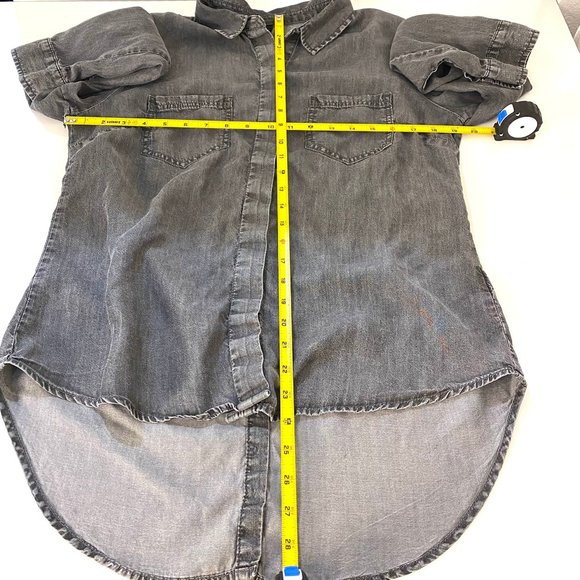 Liverpool Grey Long Sleeve Button Down Shirt Top Medium - Picture 3 of 11